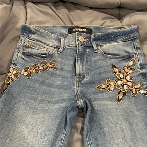 Express Embellished Jeans